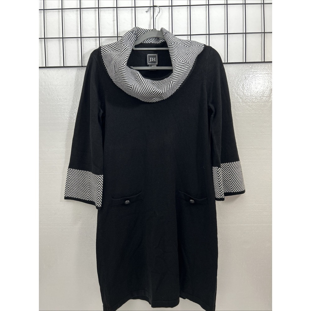 JH Womens Size M Sweater Dress Long Sleeve Midi Cowl Neck 60050